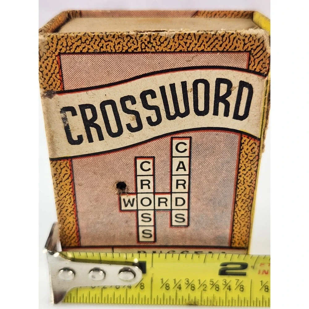 Vtg Russell Big Little Cards 2 Games Slap Jack + Crosswords Great Graphics 1939